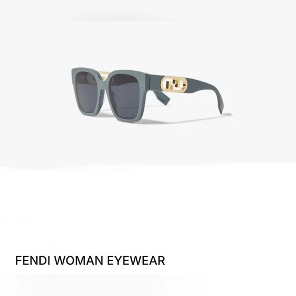 Fendi grayish green 
Sunglasses with Gold Accents - Picture 2 of 9
